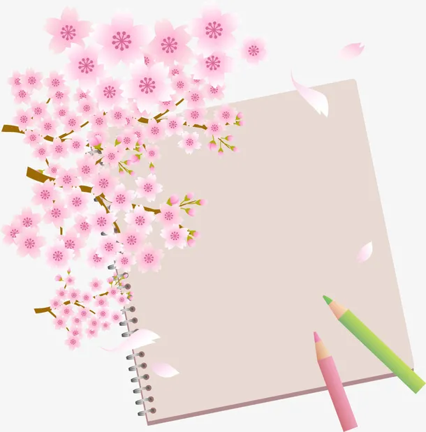 春暖花开春天写生免抠