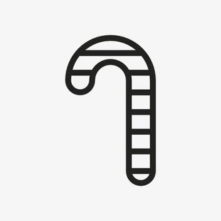 圣诞节条纹拐杖图标免抠