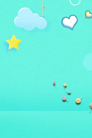 绿色卡通可爱六一母婴用品促销海报高清