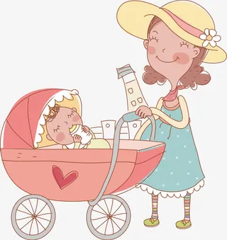 外出的母子免抠