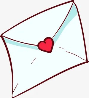 白色情人节表白信封免抠