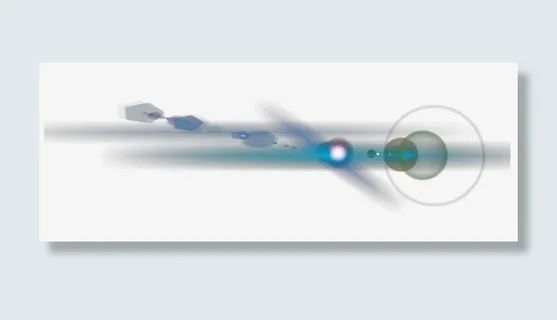 蓝色科技光线素材免抠