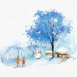 小清新日系插画免抠