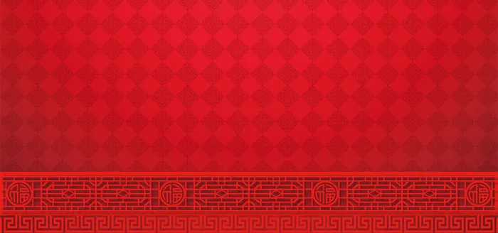 红色中国风印花背景高清