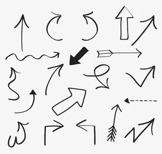 创意合成手绘箭头小图标免抠漂浮其他元素