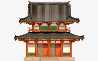 古代楼台阁楼建筑房屋大唐免抠