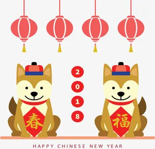 可爱狗狗形象海报免抠