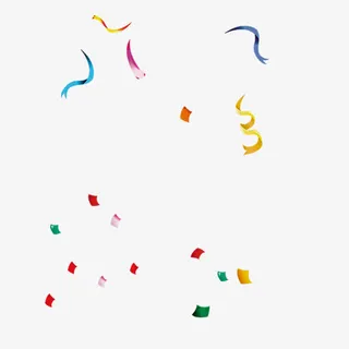 炫丽的彩带免抠