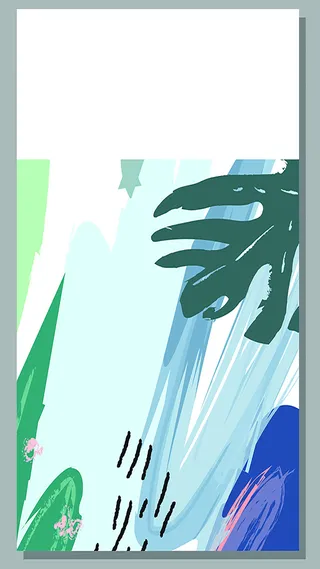 笔触撞色创意海报高清