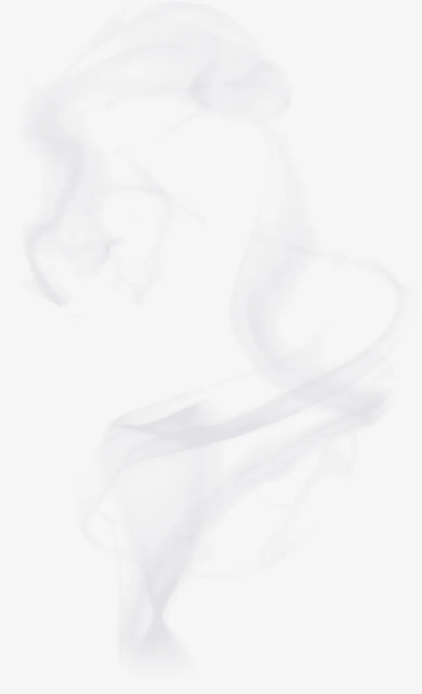 白色朦胧烟雾手绘免抠