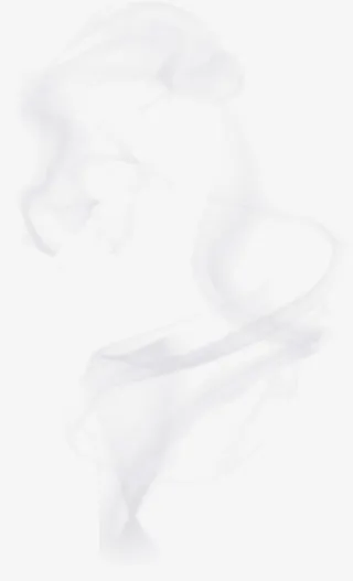 白色朦胧烟雾手绘免抠