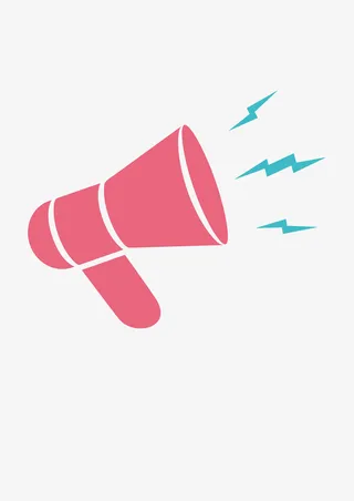 简绘画手绘喇叭免抠