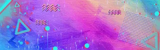 蓝紫色渐变几何时尚促销banner背景高清