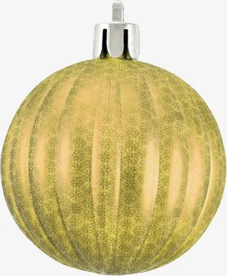 圣诞节装饰吊球素材黄色免抠