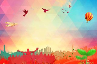 质感炫彩热情春季运动会背景素材高清