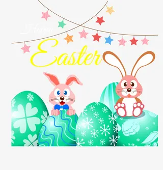 卡通小兔子免抠