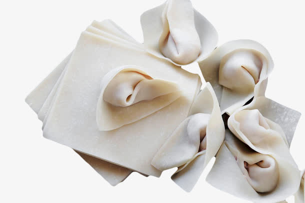 白色生云吞皮免抠