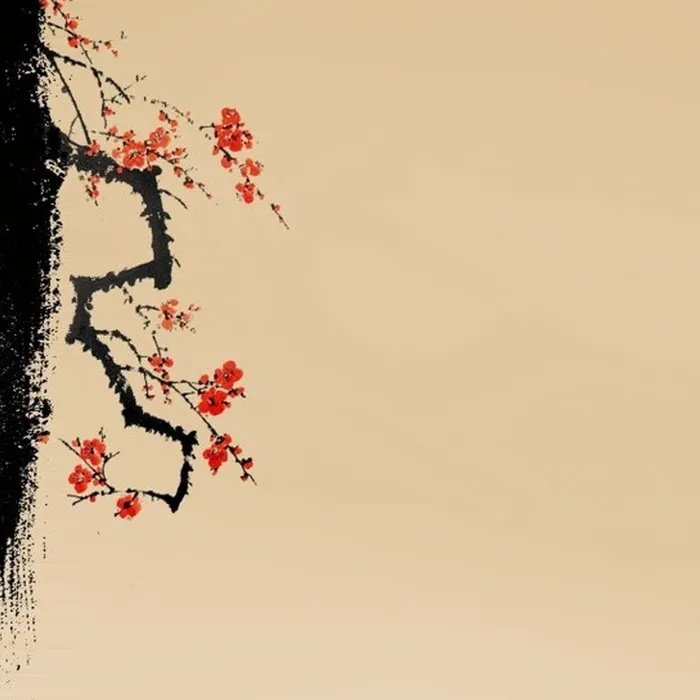 典雅水墨梅花背景图高清