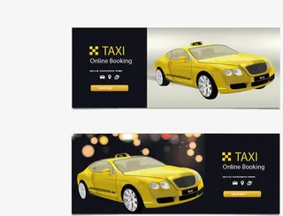 矢量手绘出租车优惠券免抠