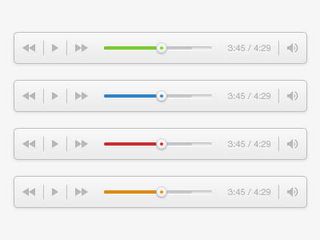 一组音乐播放器免抠