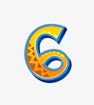 长颈鹿字母数字6免抠