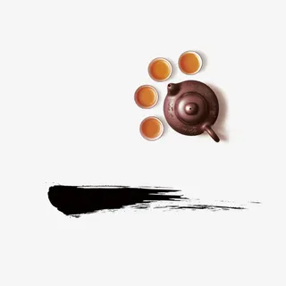 福鼎白茶茶杯和茶汤素材免抠