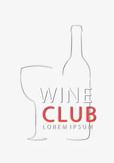 红酒瓶免抠标签元素