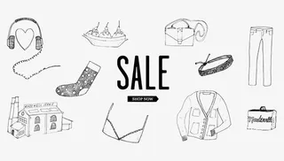 服装服饰简笔画免抠