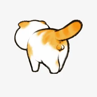 手绘折耳猫免抠