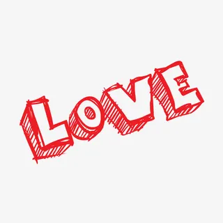 涂鸦立体love免抠