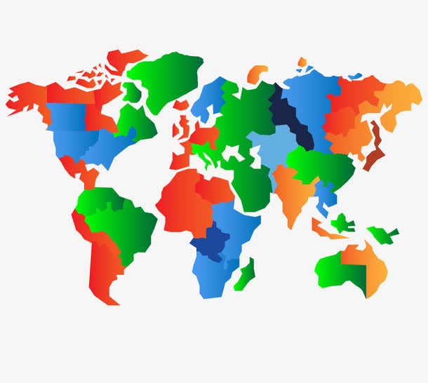 不同颜色代表不同城市免抠