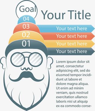 PPT数据信息分类示意图免抠