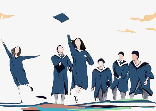 毕业快乐的学生免抠