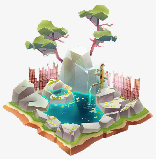 立体3D悬浮岛免抠