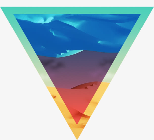 彩色三角形免抠