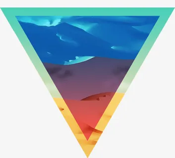 彩色三角形免抠