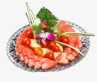 精致玻璃果盘免抠