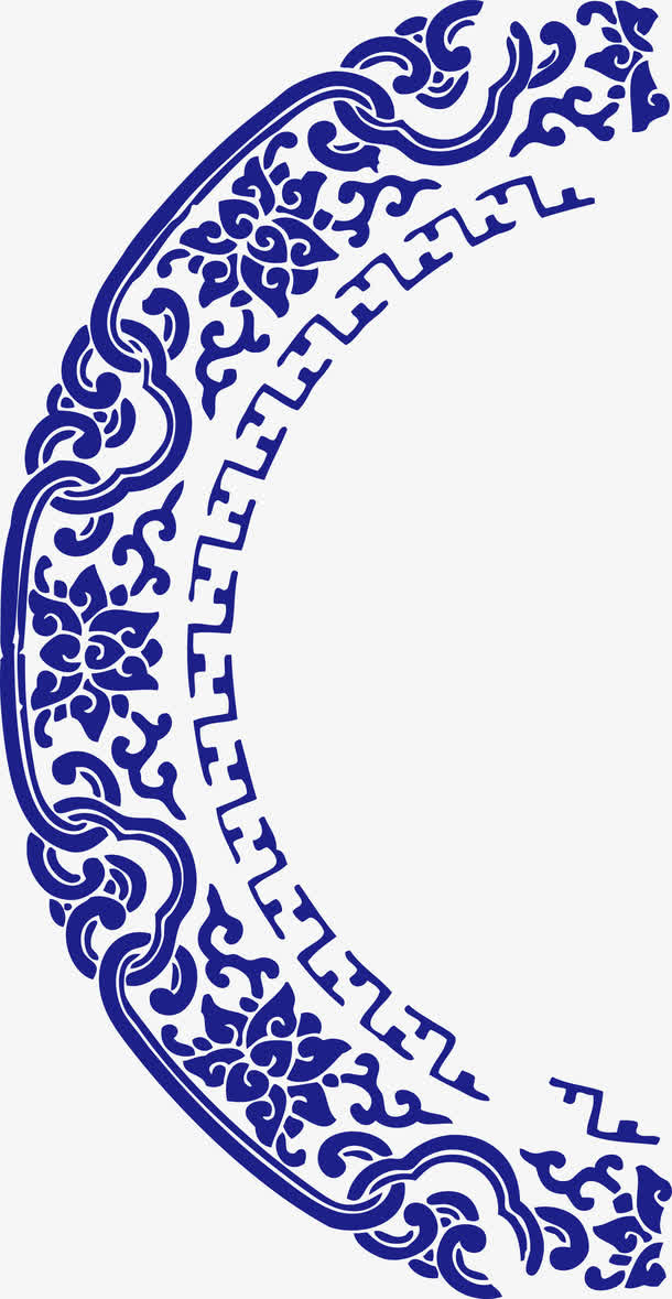 青花瓷婚礼logo设计免抠手绘/卡通卡通元素