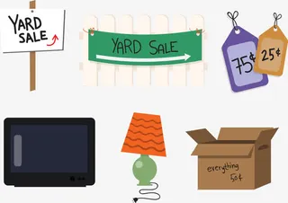 后院售卖的二手物品免抠