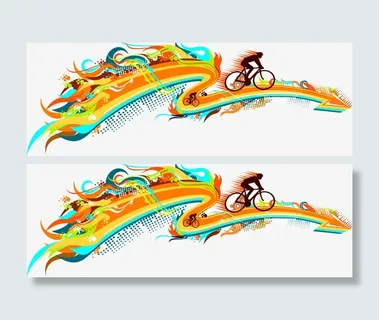 开学季红色箭头山地车免抠