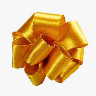 精美的金色装饰蝴蝶结彩带免抠
