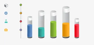 彩色统计图免抠