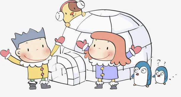 水彩小孩免抠