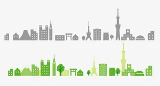 城市扁平影子免抠