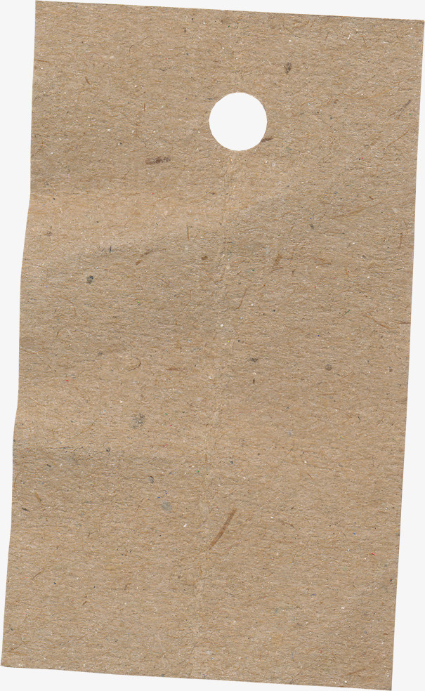 棕色纸张圆孔免抠