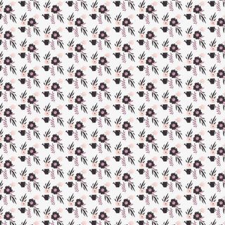 黑色花卉密集底纹免抠