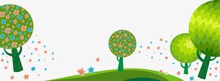 卡通春天清新树免抠