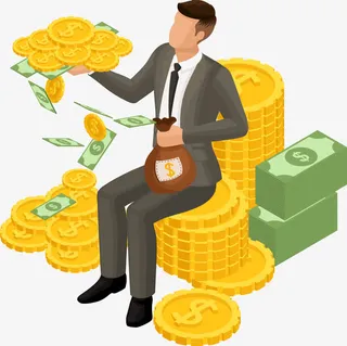 金融男子卡通人物矢量免抠