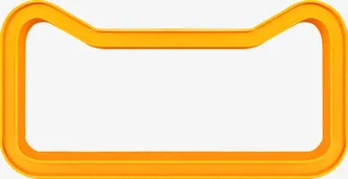 黄色的渲染天猫头部免抠