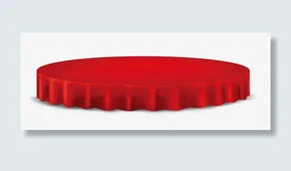 简约红色展示台免抠